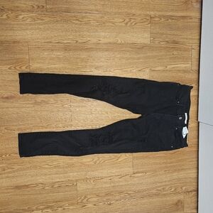 Levi's skinny ripped black jeans